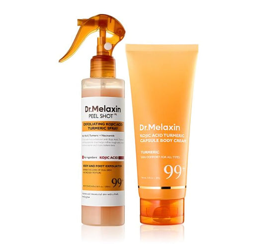 Dr. Melaxin Body Glow — Kit 2 Pasos (Peel Shot + Crema)