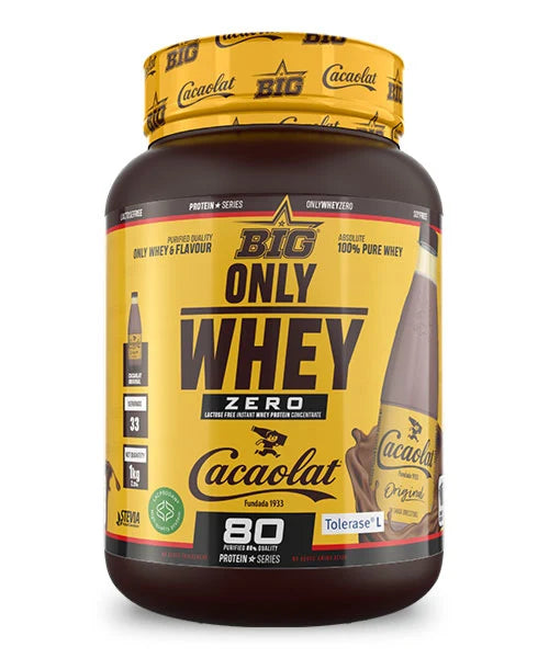 Bote de Only Whey Zero Cacaolat de 1 kg, vista frontal